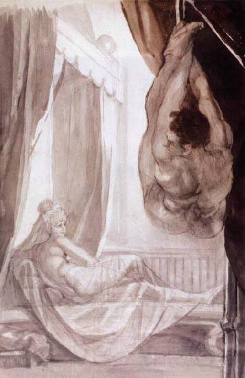 Johann Heinrich Fuseli Brunhilde Observing Gunther France oil painting art